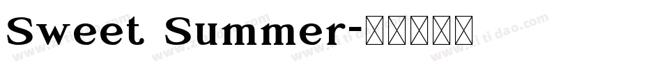 Sweet Summer字体转换